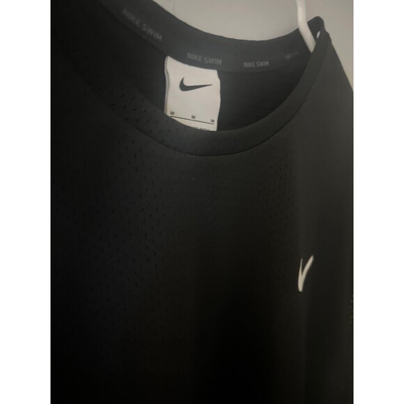 NIKE SWIM | Mesh Muscle Tee |Men's S Black Boxy Crop Cutoff Tank Waterproof NWT - Picture 1 of 6